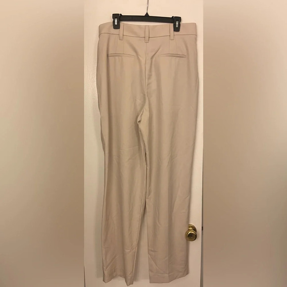 NWT Brunello Cucinelli Pleated Virgin Wool Trousers Latte Size 12 - Picture 2 of 11